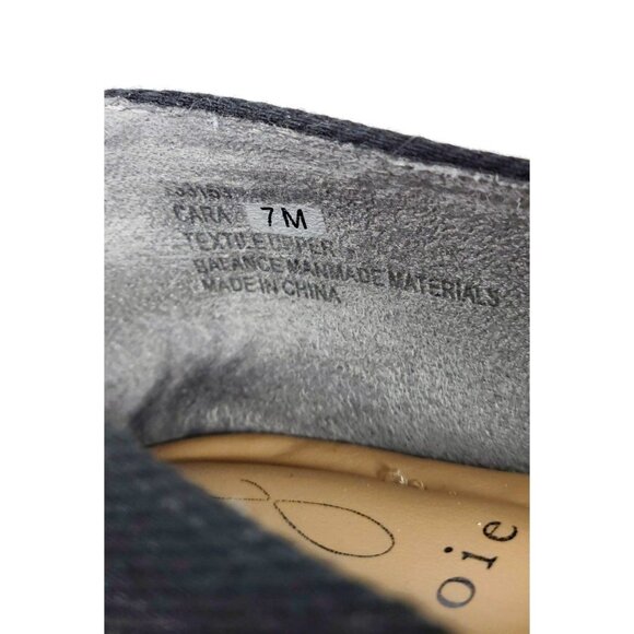 JOIE cara espadrilles canvas black Sz 7 - Picture 7 of 7